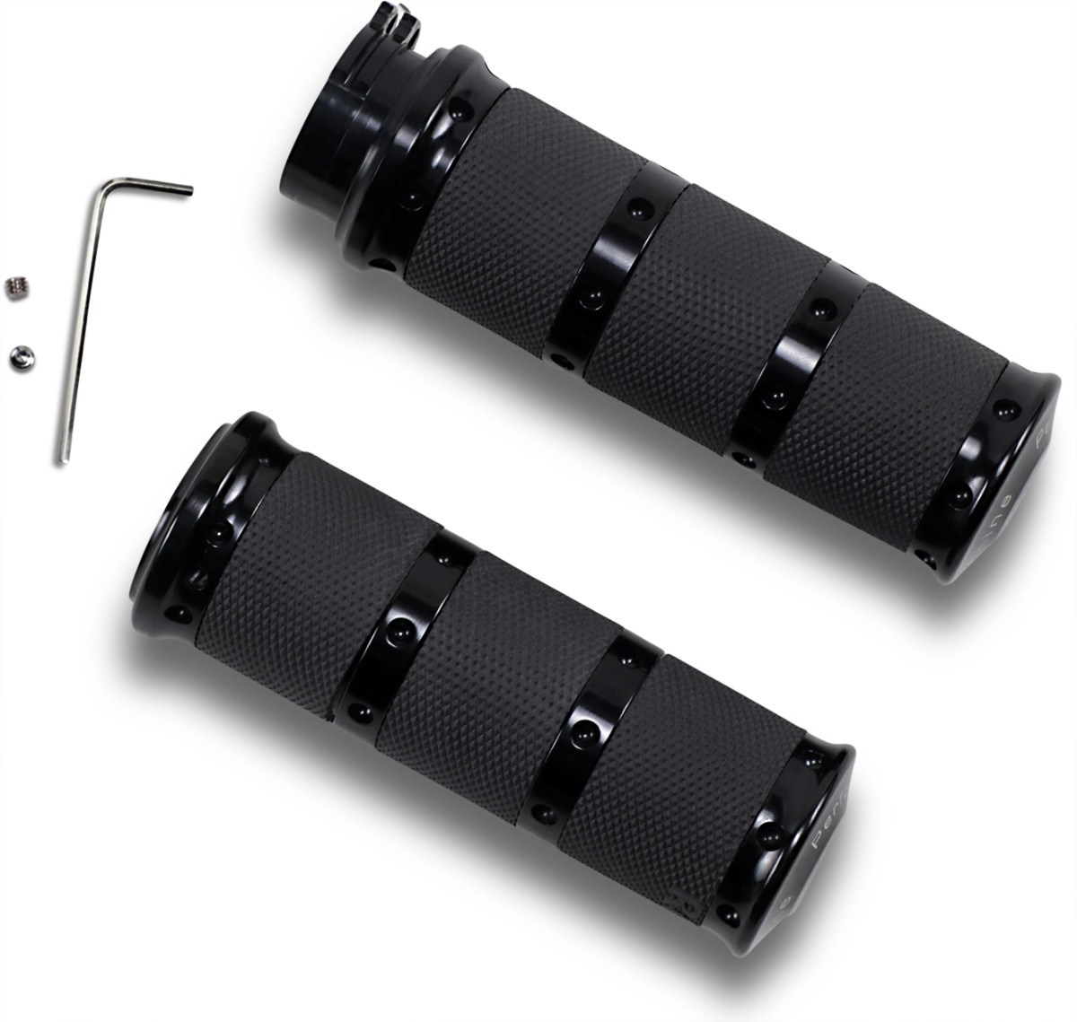 Performance Machine Contour XL Handlebar Grip Set Black Dual Cable 0063-2010-B