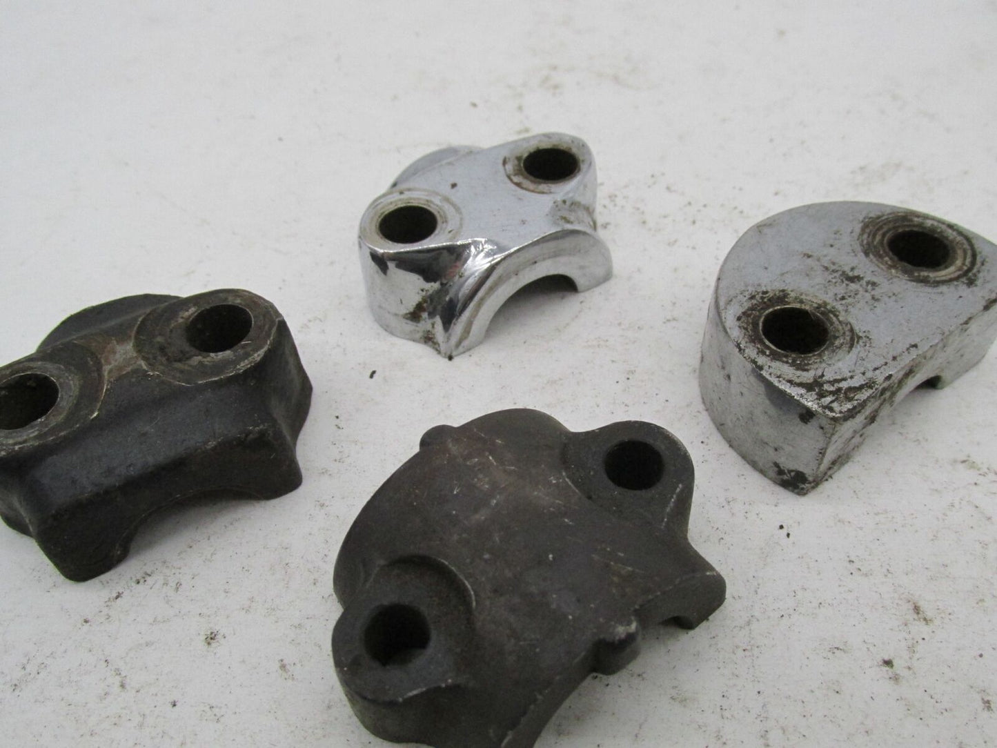 Mixed lot of Vintage BSA Triumph TR6 T140 T120 Front Axle Fork Clamps Caps