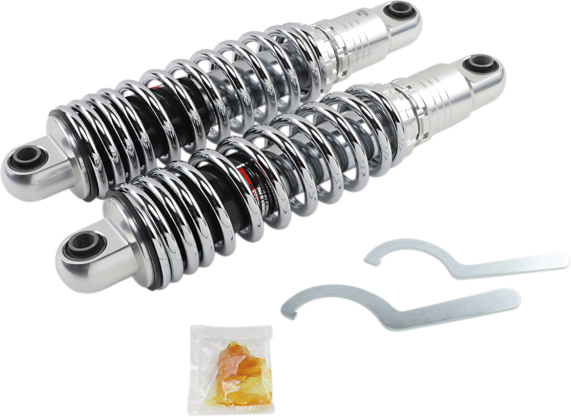 Drag Specialties Premium Ride-Height Adjustable Shocks 1310-1663 Chrome
