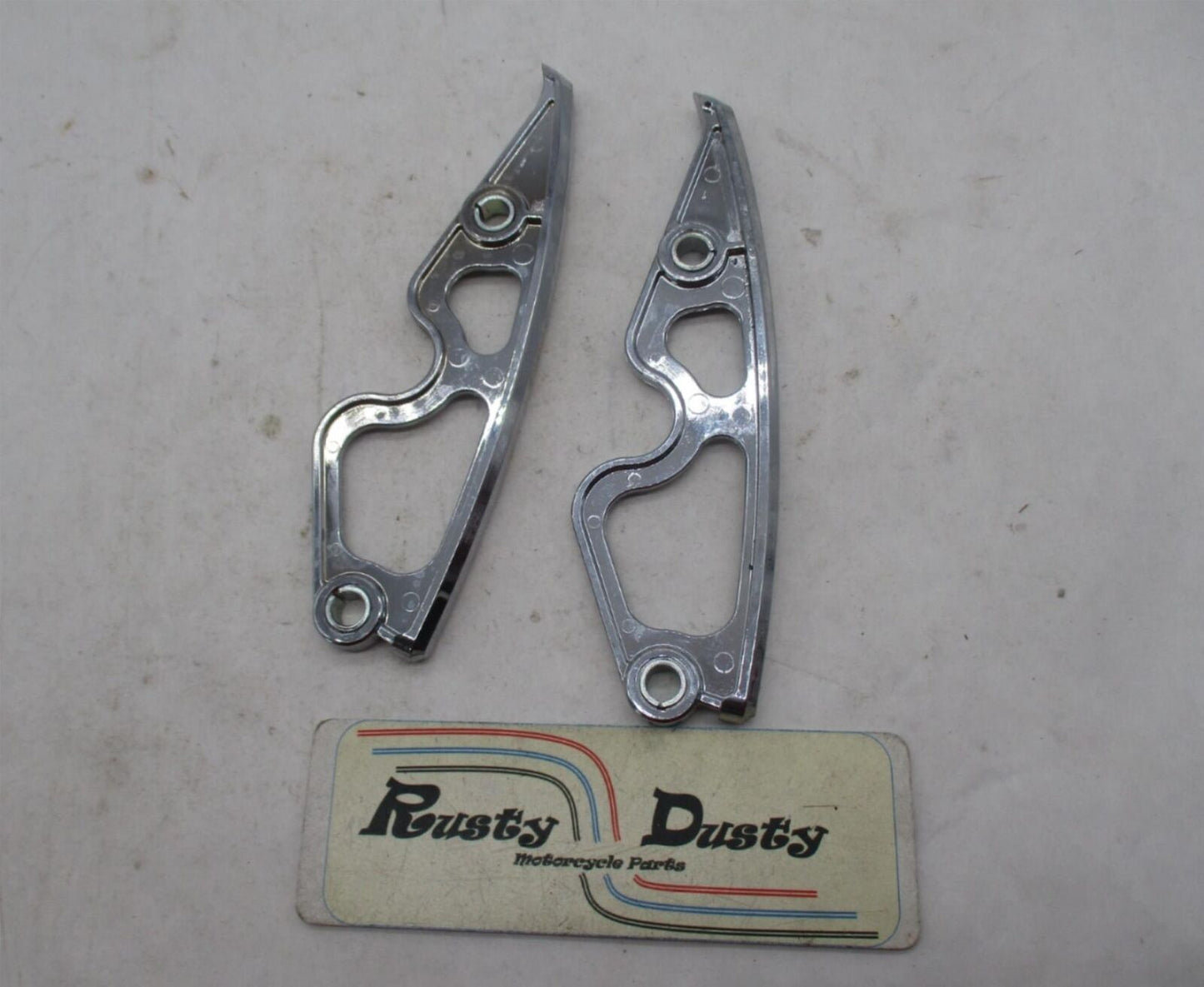 Pair of Harley Davidson Chrome Touring Saddlebag Support Bracket Filler Inserts