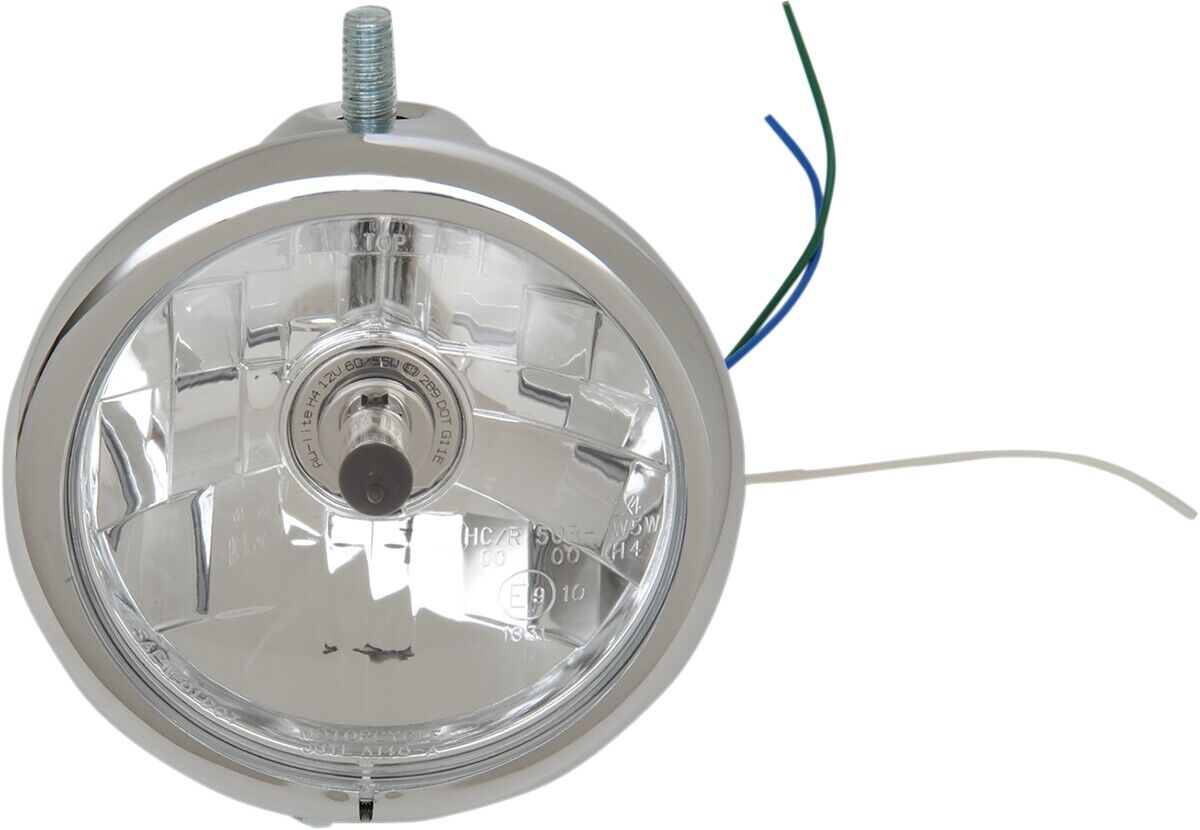 Drag Specialties 5 3/4" Headlight Assembly Chrome 2001-0806