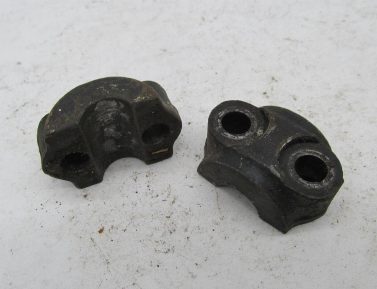 Pair of Vintage Triumph BSA Early Pre Unit Front Axle Fork Covers Clamps