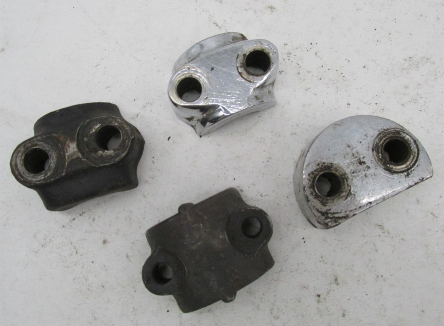 Mixed lot of Vintage BSA Triumph TR6 T140 T120 Front Axle Fork Clamps Caps