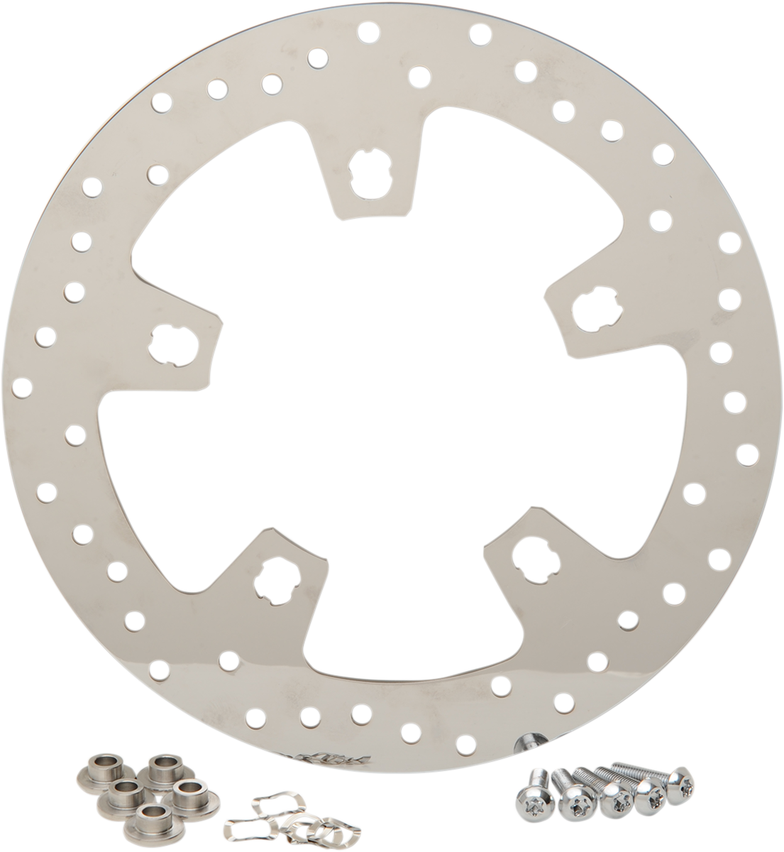 Drag Specialties Polished Stainless Steel Drilled Brake Rotor 11.8" 1710-2403