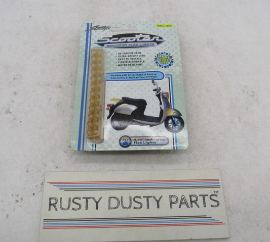 Pair of Street FX Scooter LED Indicator Amber Flex Light Strips