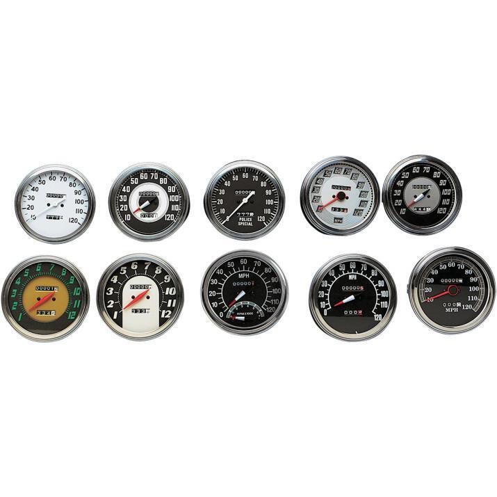Drag Specialties 5in. Dash Mount 1:1 Speedometer DS-243871