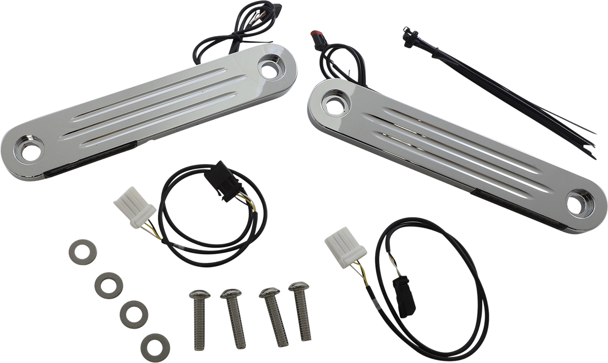 Custom Dynamics ProBEAM Dynamic Strips V2 Front Turn Signals Chrome PB-DS2-13-C