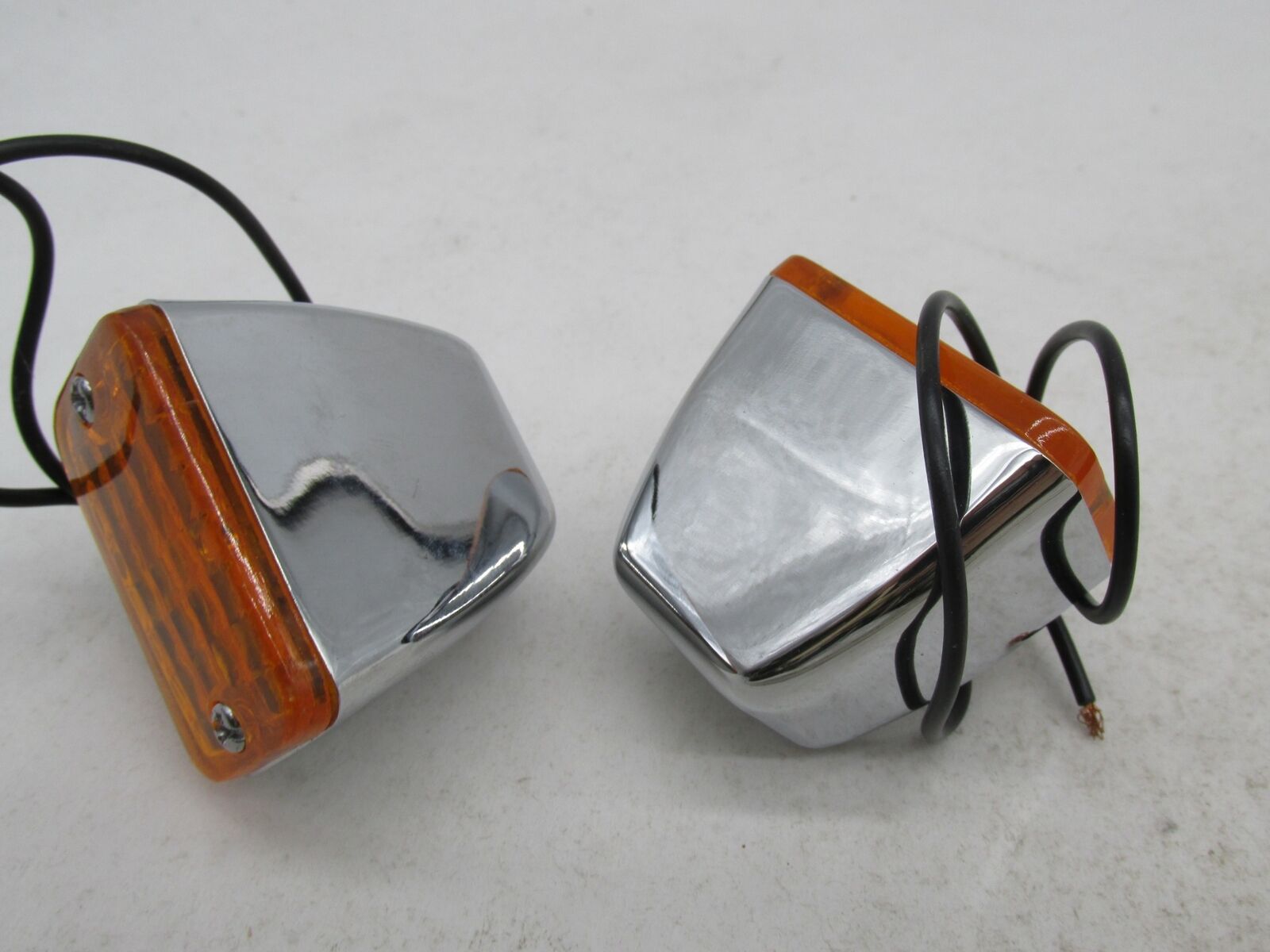 Lot of 2 Harley Davidson Mini Amber Baron Marker Turn Signal Lights