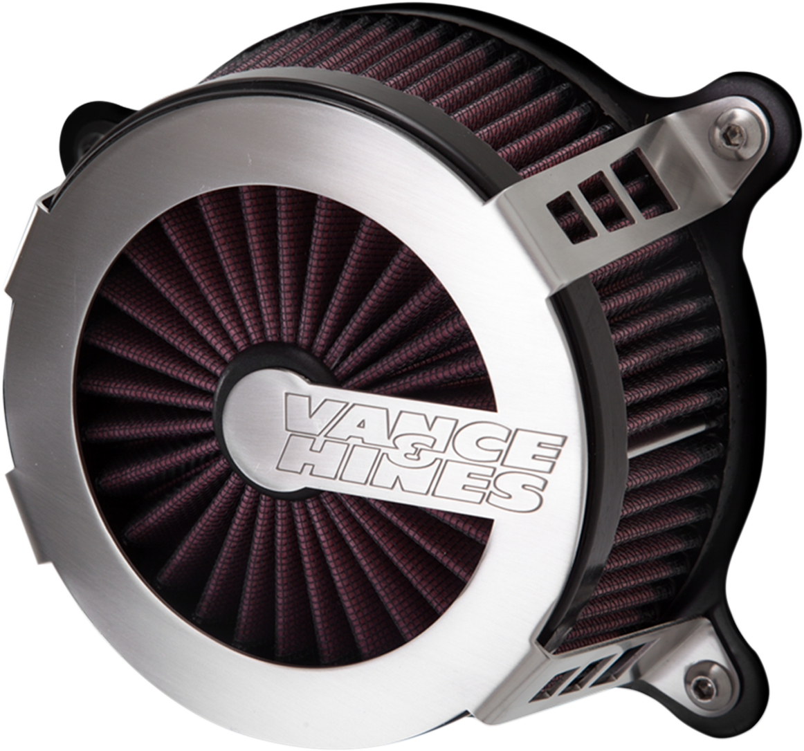 Vance & Hines VO2 Cage Fighter Air Cleaner Brushed Stainless 70366