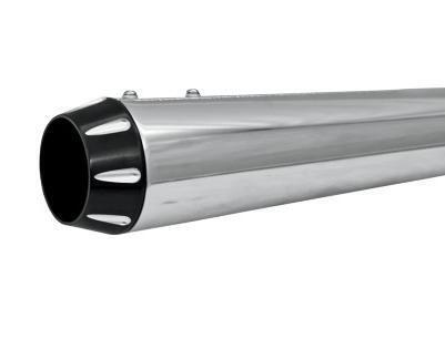 Bassani Black Powder-Coated End Cap Contrasting Machined Flutes BELMR