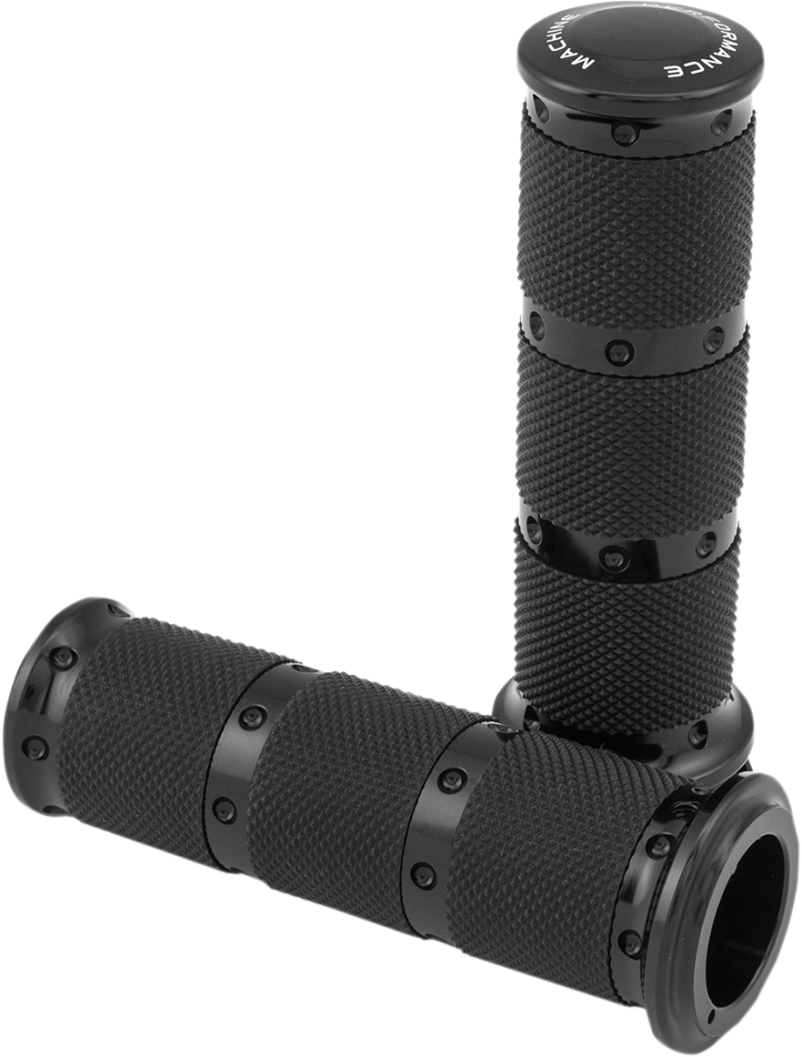 Performance Machine XLS Handlebar Grip Set Contrast Cut Dual Cable 0063-2086-B