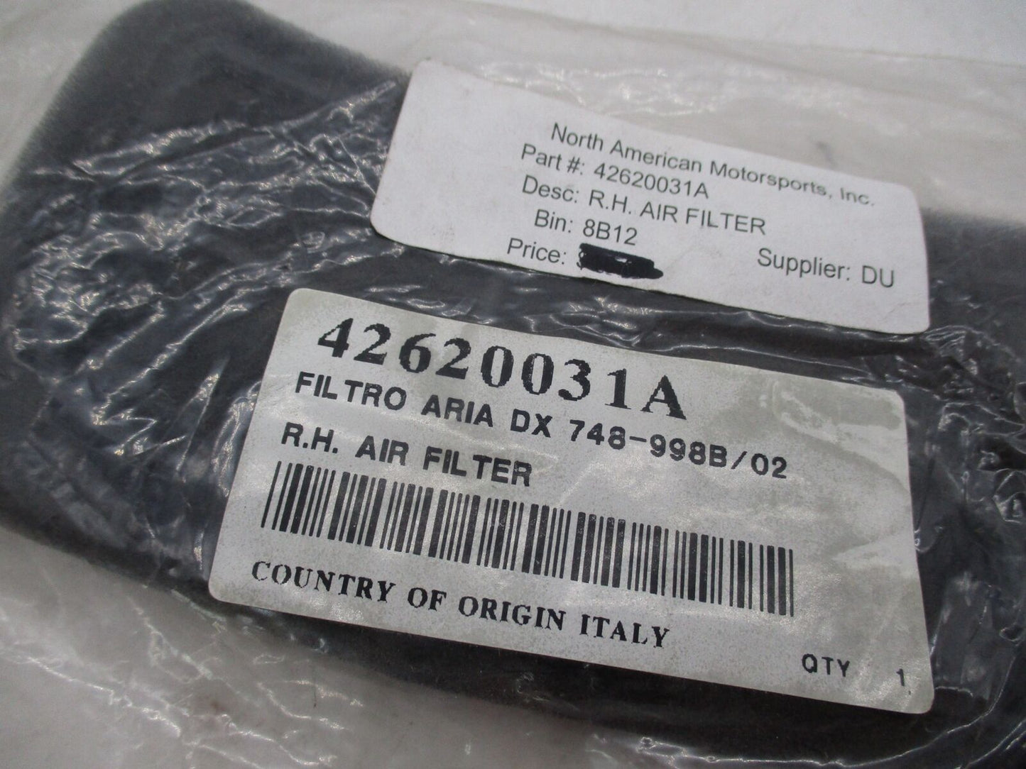 Ducati Motorcycle Aria Right Side Air Cleaner Filter 42620031A