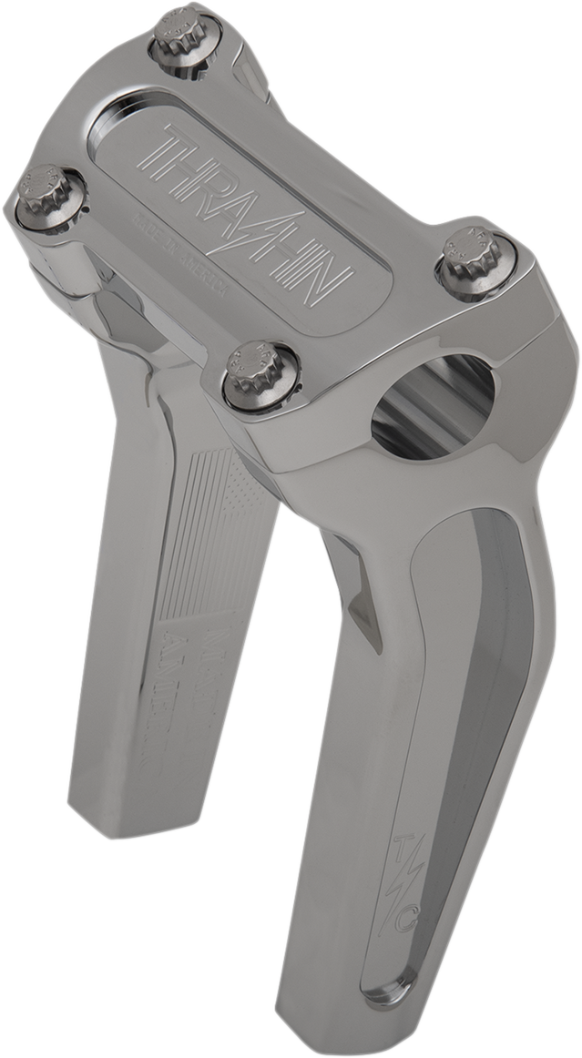 THRASHIN SUPPLY CO. Handlebar Risers 6-1/2" Rise Chrome TSC-6525-3