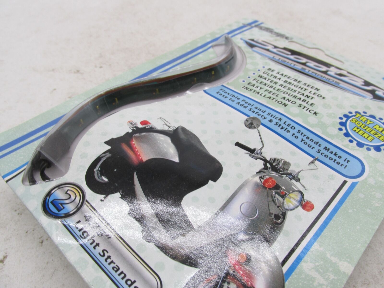 Set of 2 Street FX Scooter Blue LED Motorcycle Mini 4.75" Light Strands