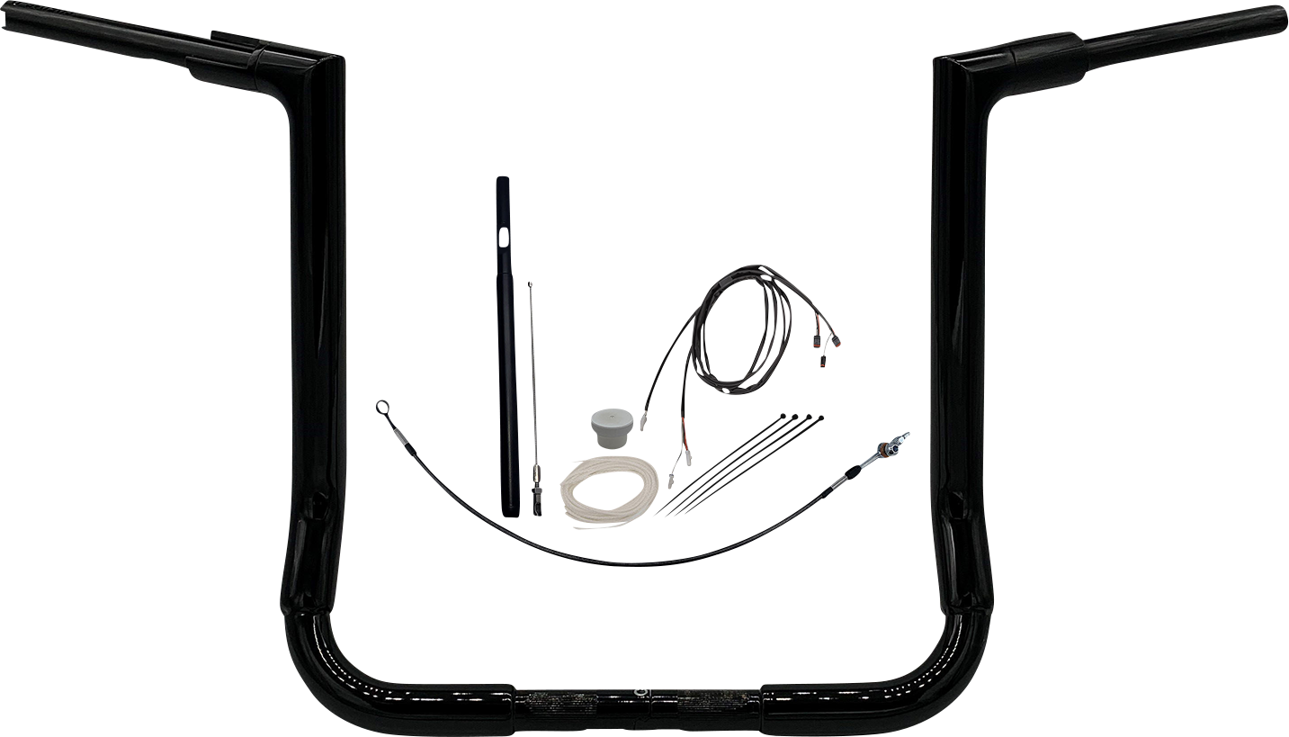 Fat Baggers, Inc. 1-1/2" EZ Install Flat Top Handlebar Kit 16" Black 619016-B