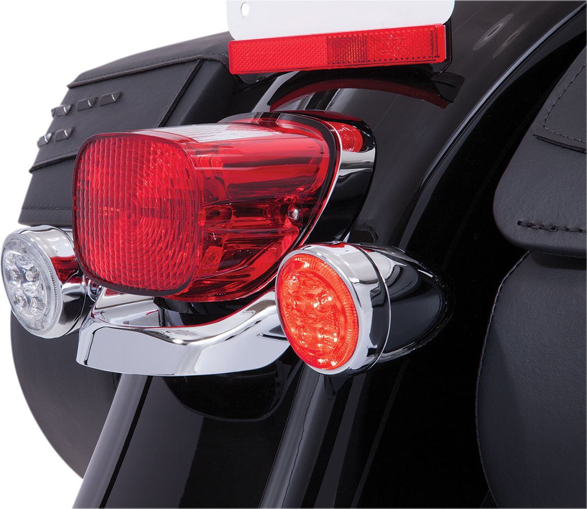 CIRO Fang LED Signal Light Inserts Red/Chrome 45501