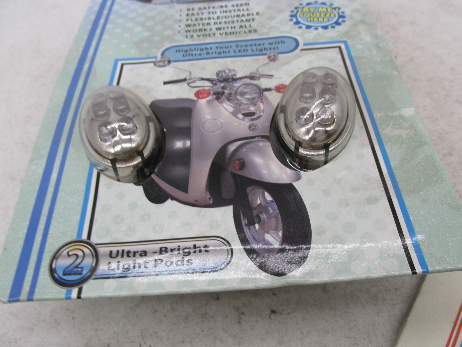 Pair of Street FX Scooter Ultra Bright Light Pods Red LED Lights