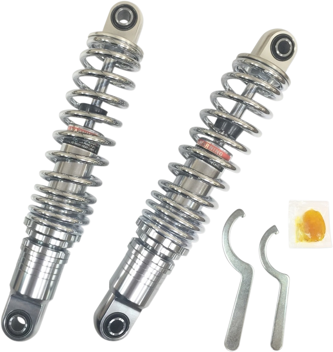 Drag Specialties Premium Ride-Height Adjustable Shocks 1310-1673 Chrome