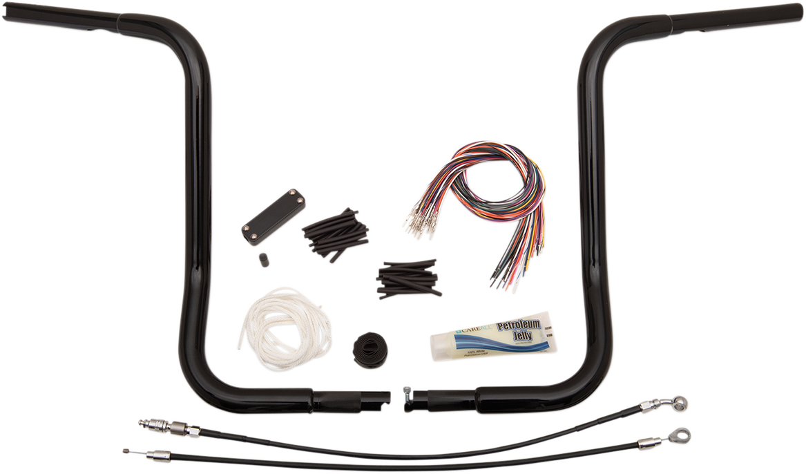 Fat Baggers, Inc. 1 1/4" EZ Install Round Top Handlebar Kits 16" Black 909416-B