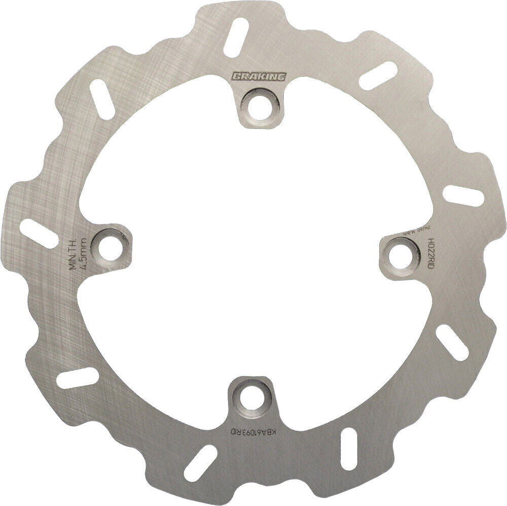 Braking Wave Brake Rotor Rear HO22RID