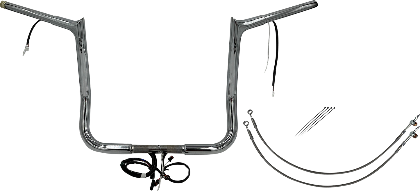 Fat Baggers, Inc. Plug & Play EZ Install 1-1/4" Pointed Top Handlebar Kit 902214