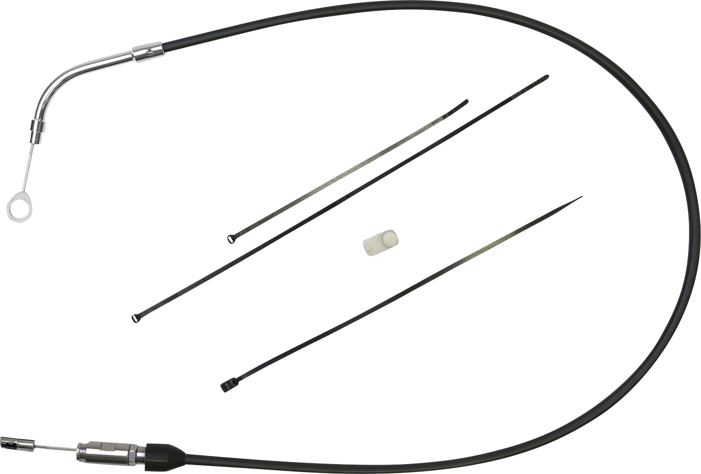 Drag Specialties Upper Clutch Cable 49" Black/Chrome 0652-2872