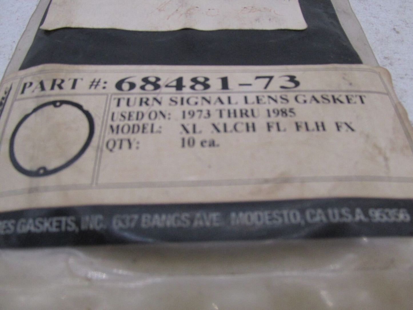 Lot of  3 Harley Davidson James Gaskets Turn Signal Lens Gaskets 68481-73