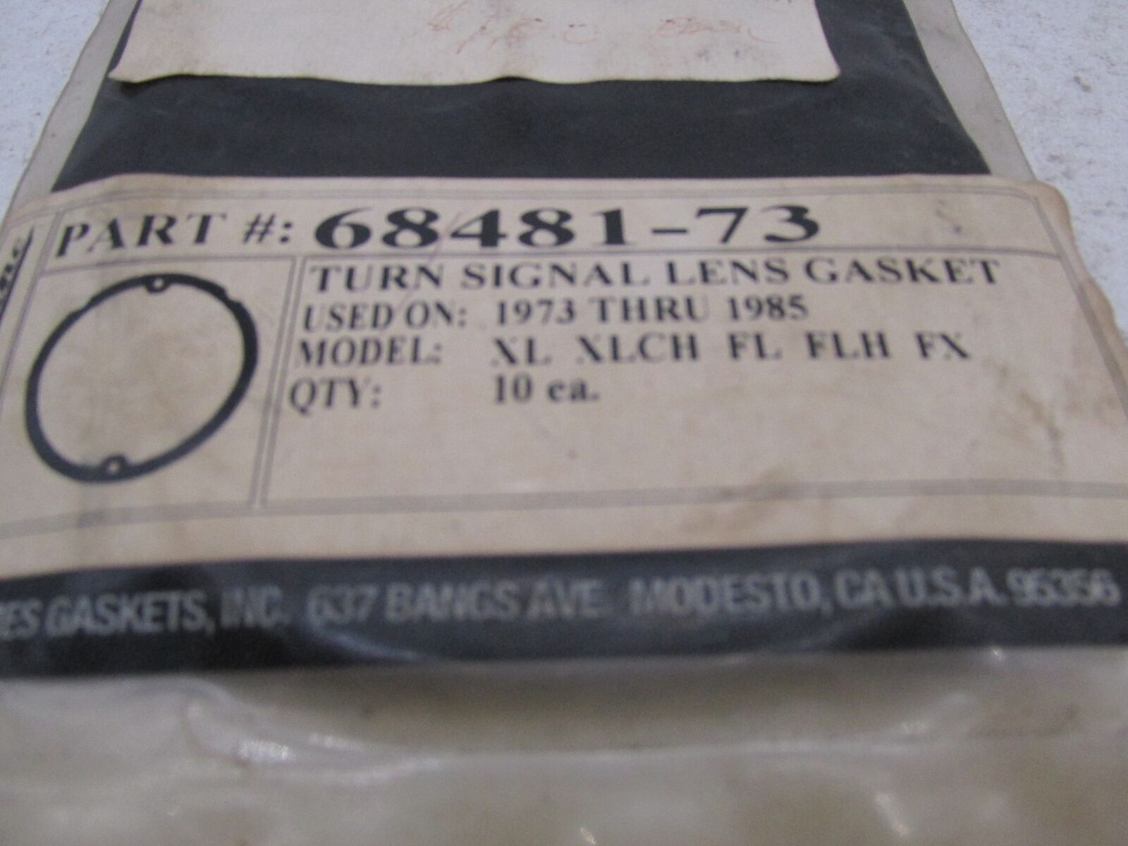 Lot of  3 Harley Davidson James Gaskets Turn Signal Lens Gaskets 68481-73