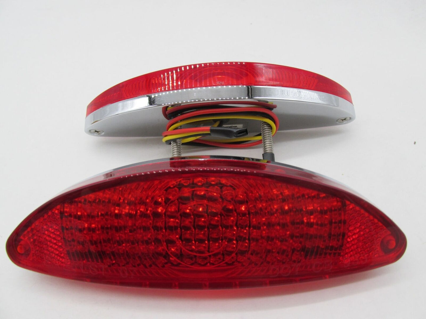 Harley Chopper KustomWerkz Red Chrome LED Taillight Assembly 6.25" x 1-7/8"