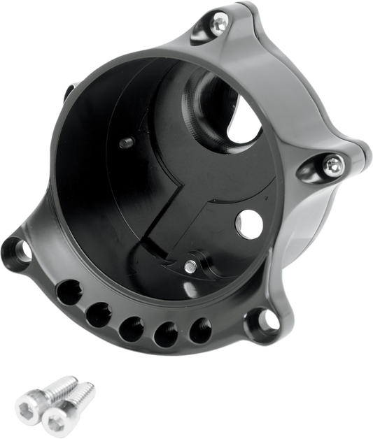 Roland Sands Design Cafe Gauge and Headlight Relocator Black Anodize 0207-2001-B