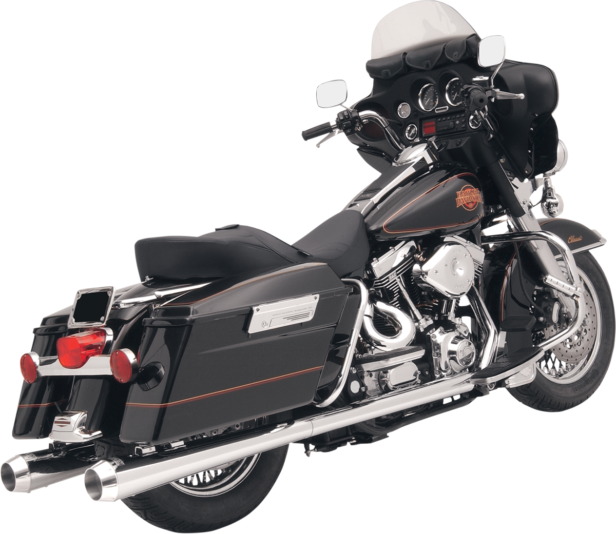 Bassani 4in. Slip-On Megaphone Mufflers with 2 1/4in. Standard Baffles FLH-517
