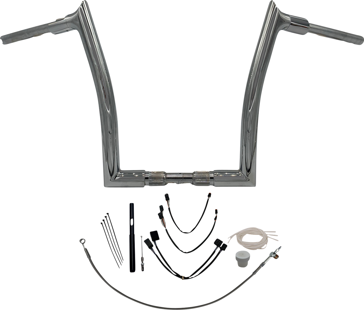 Fat Baggers, Inc. 1-1/2" EZ Install Pointed Top Handlebar Kit 14" Chrome 819614