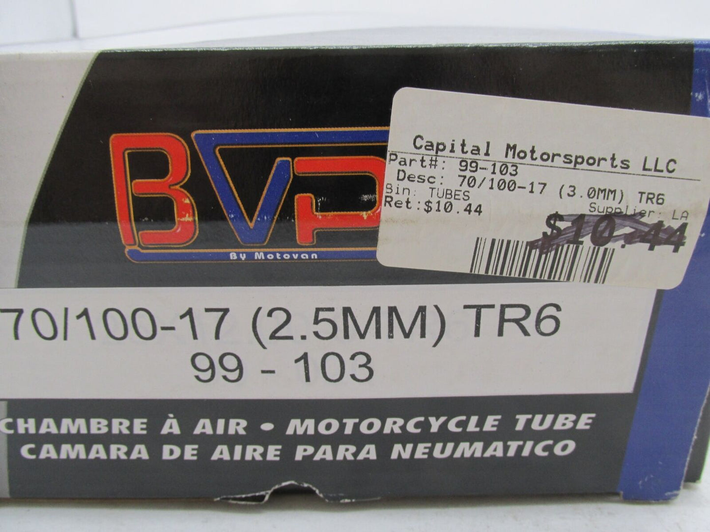 BVP Motorcycle Harley Wheel Inner Tire Tube 70/100-17 2.5MM TR6