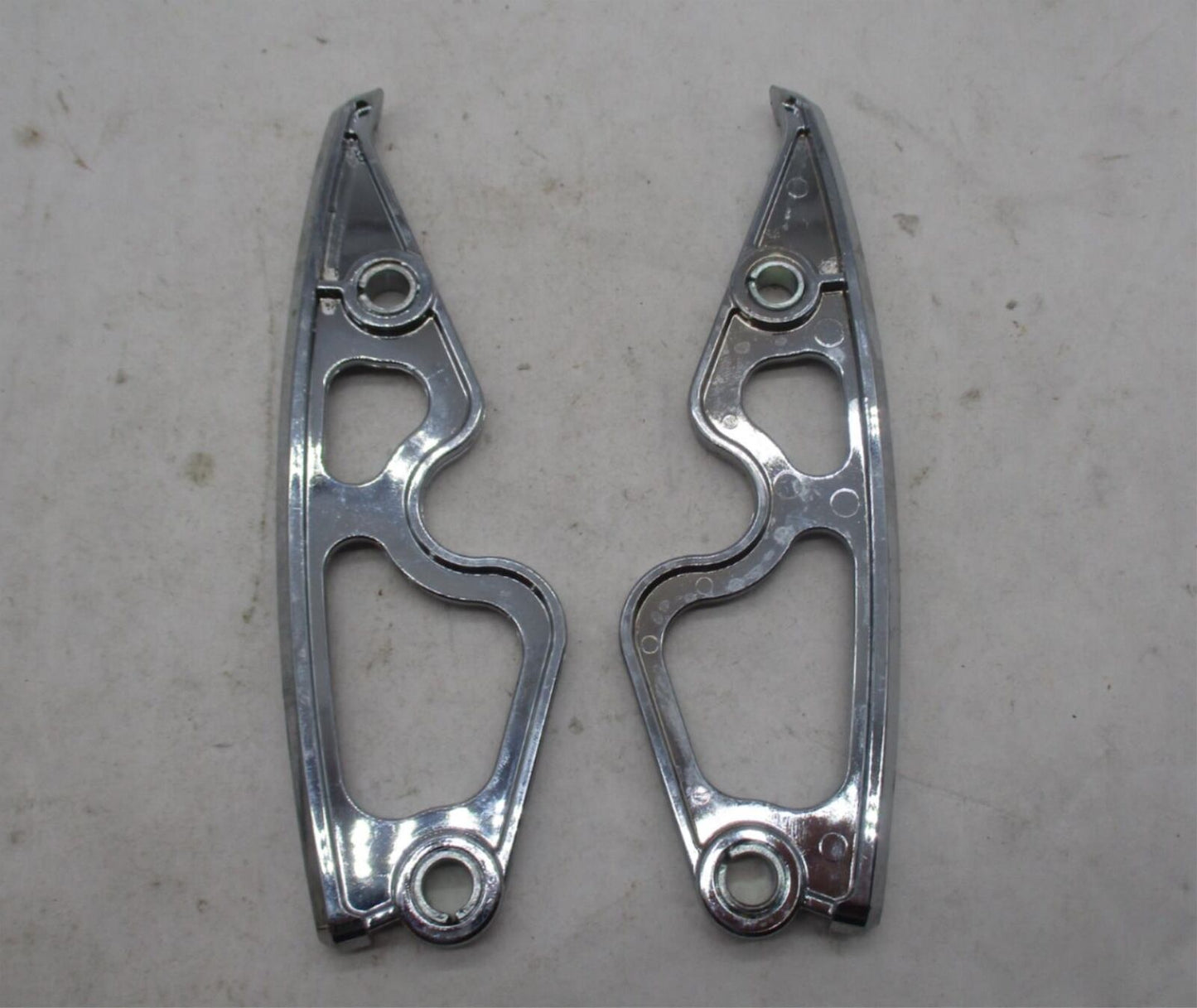 Pair of Harley Davidson Chrome Touring Saddlebag Support Bracket Filler Inserts