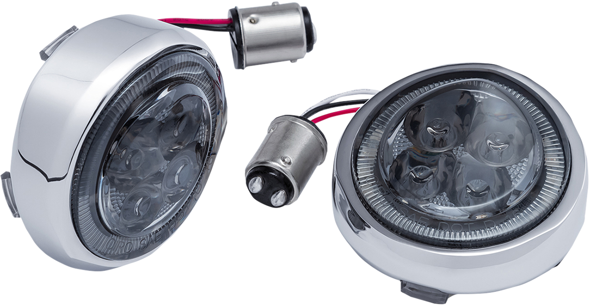 CIRO LED Lighted Fang Signal Light Inserts Chrome - Smoke 45601