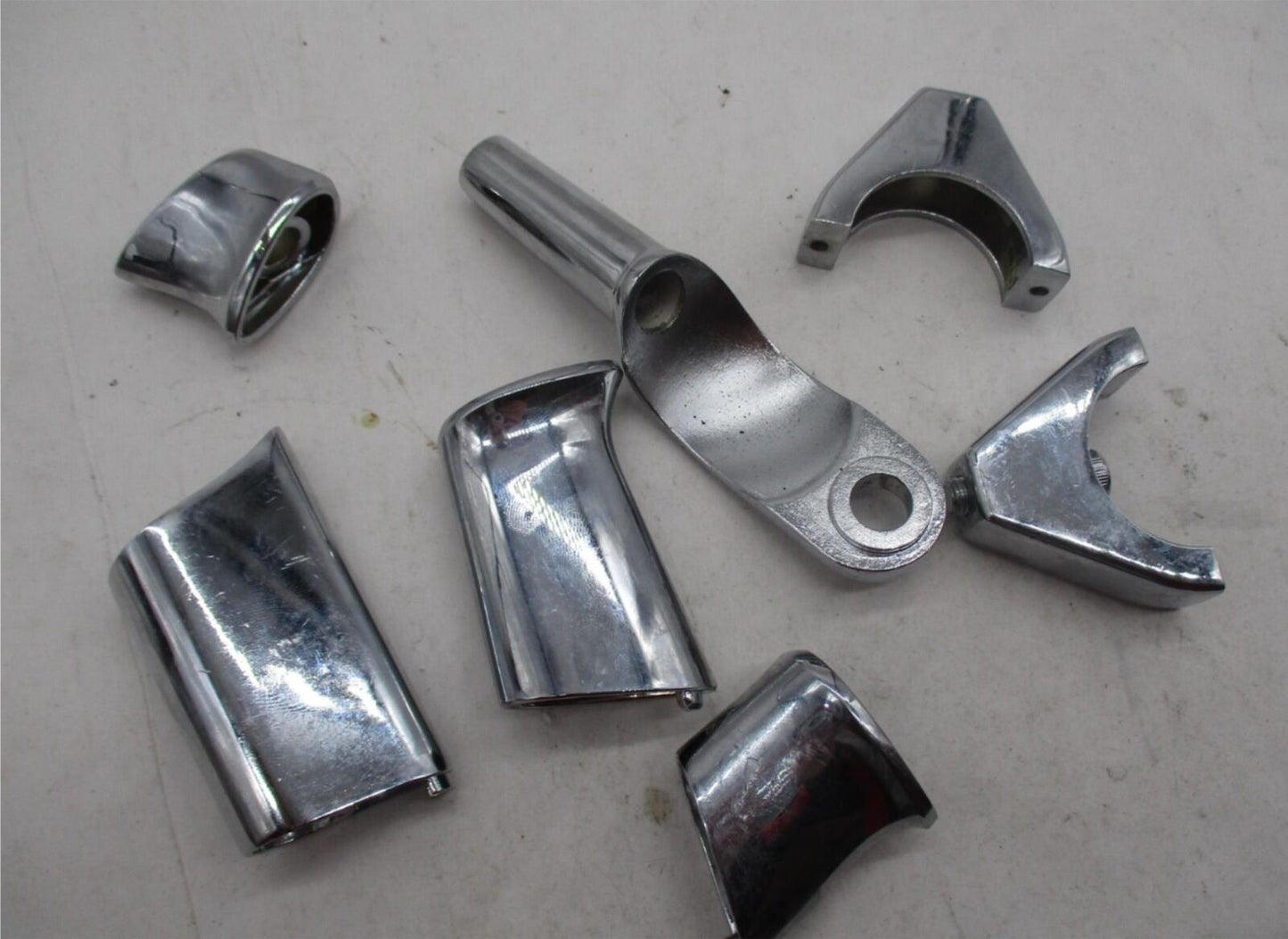 Mixed Lot of Harley Davidson Chrome Turn Signal Relocation Brackets Standoffs