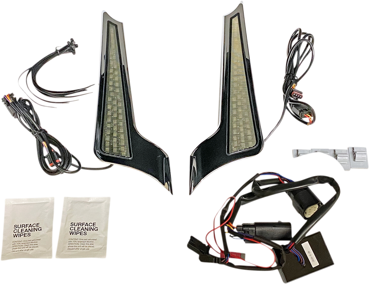 Custom Dynamics Dual Color Fascia LED Panel Lights Chrome CD-FASCIADCBCMC