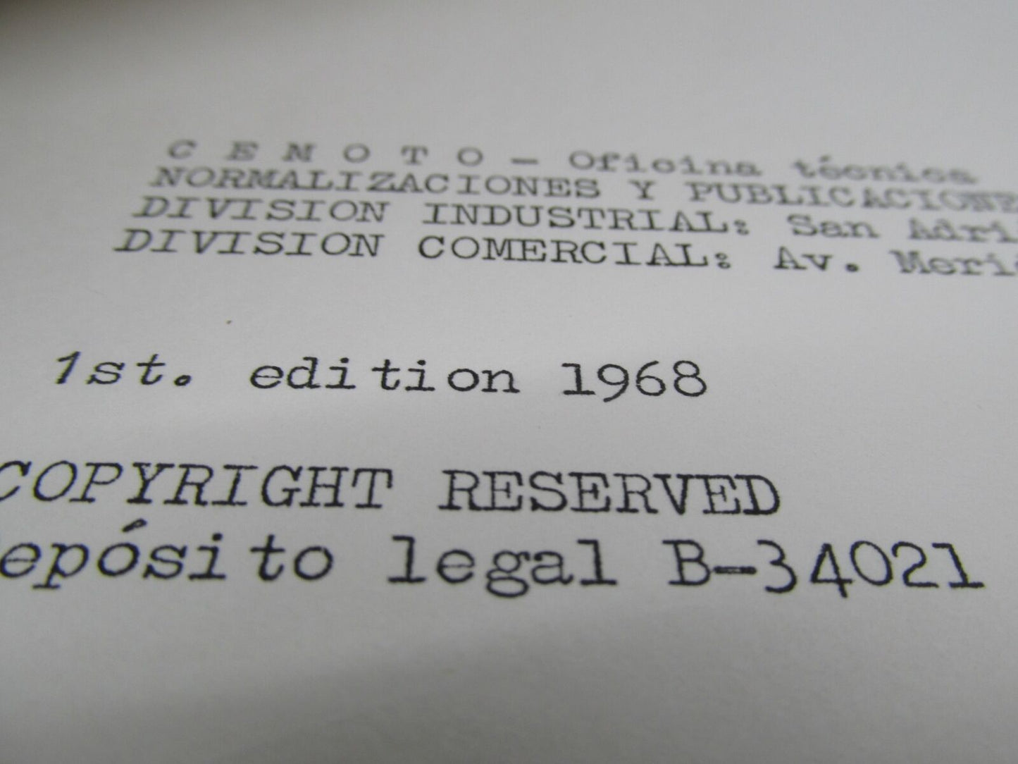 Bultaco Orginal Factory 1968 El Montadero Parts List Catalog