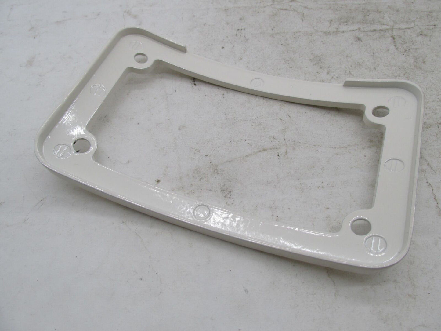 Harley Davidson Curved White License Plate Frame