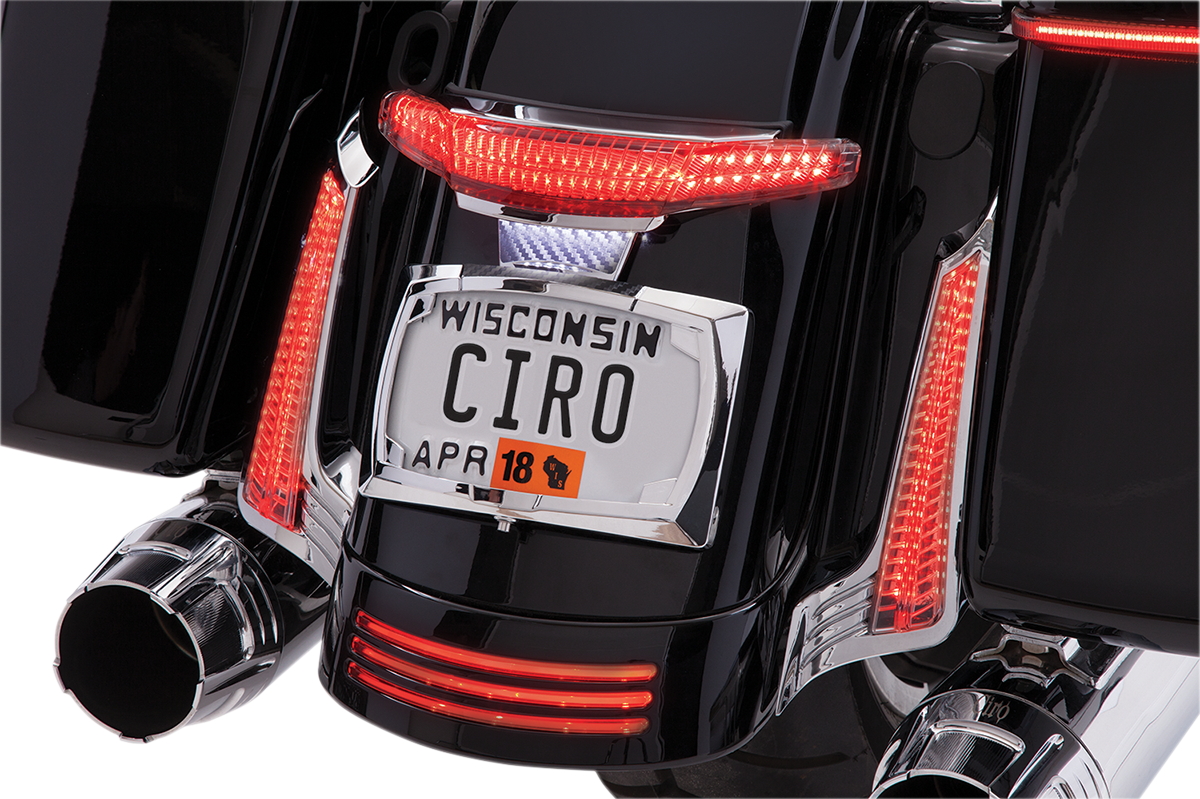 CIRO Taillight and License Plate Mounts Chrome 40053