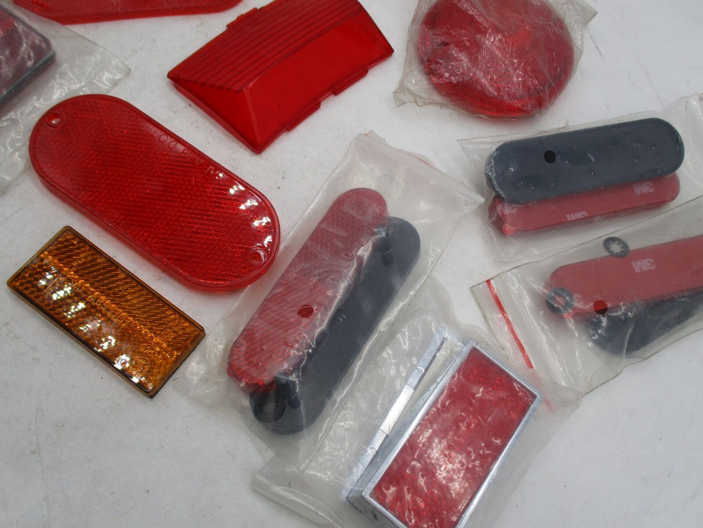 Large Mixed Lot of Harley Davidson Red and Amber Bullet Turn Signal Lenses