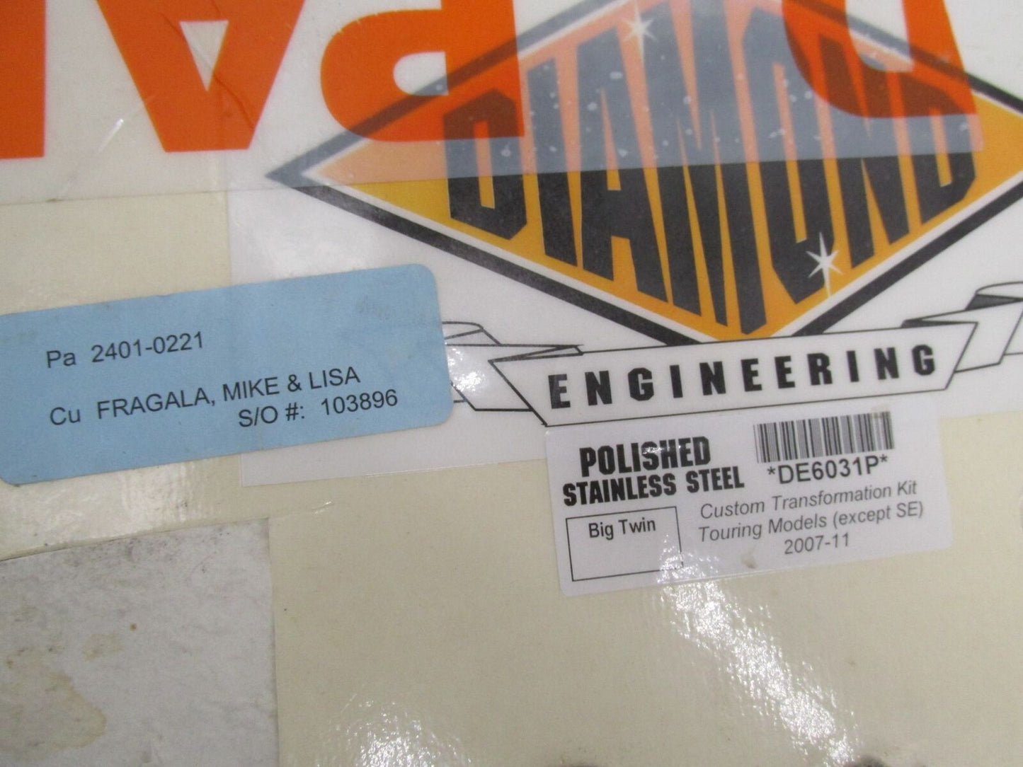 Harley Touring Stainless Steel Hardware Kit - Not Complete!! DE6031P