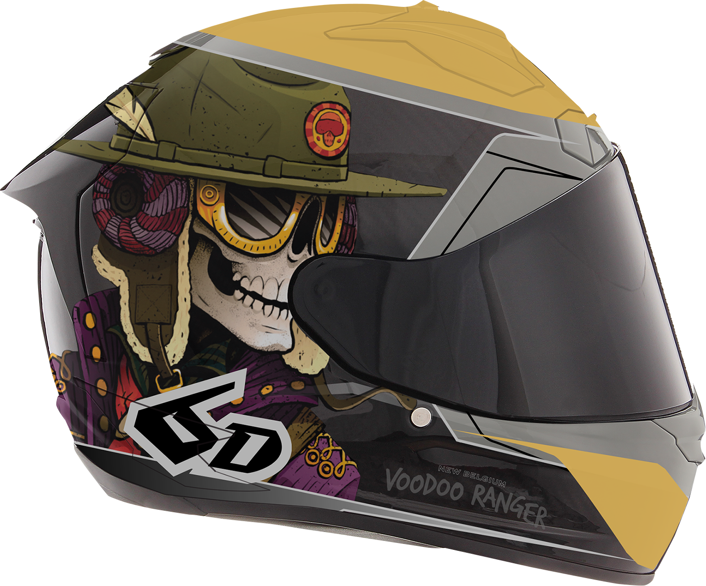 6D HELMETS ATS-1R Voodoo Ranger Helmet Black/Gold Large 30-0807