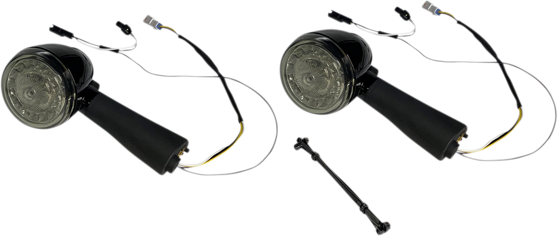Custom Dynamics ProBEAM Red Ring Turn Signal LEDs Smoke/Red PB-SCOUT-RR-BS
