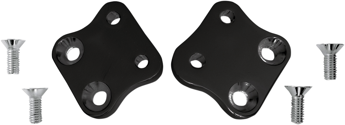 Accutronix Kick Back Adapter Plate 1-1/8in. Back and 1in. Up - Black FCKB102-B