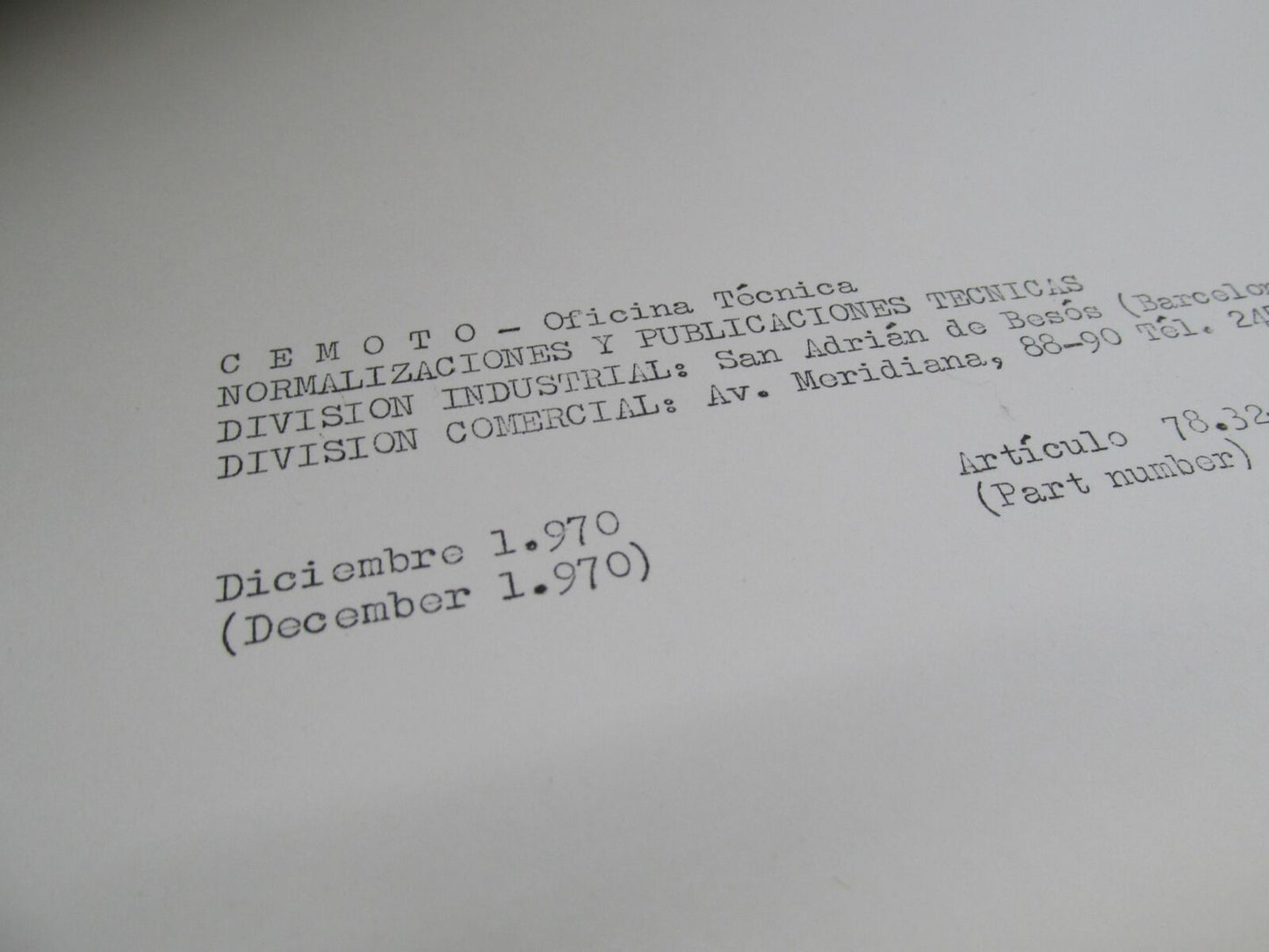 Bultaco Factory 1970 Sherpa S 100cc Motorcycle Catalog Parts List 78.32-117