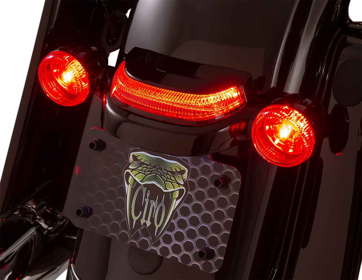CIRO Crown Taillight with Lightstrike Technology Smoke - Black 40154