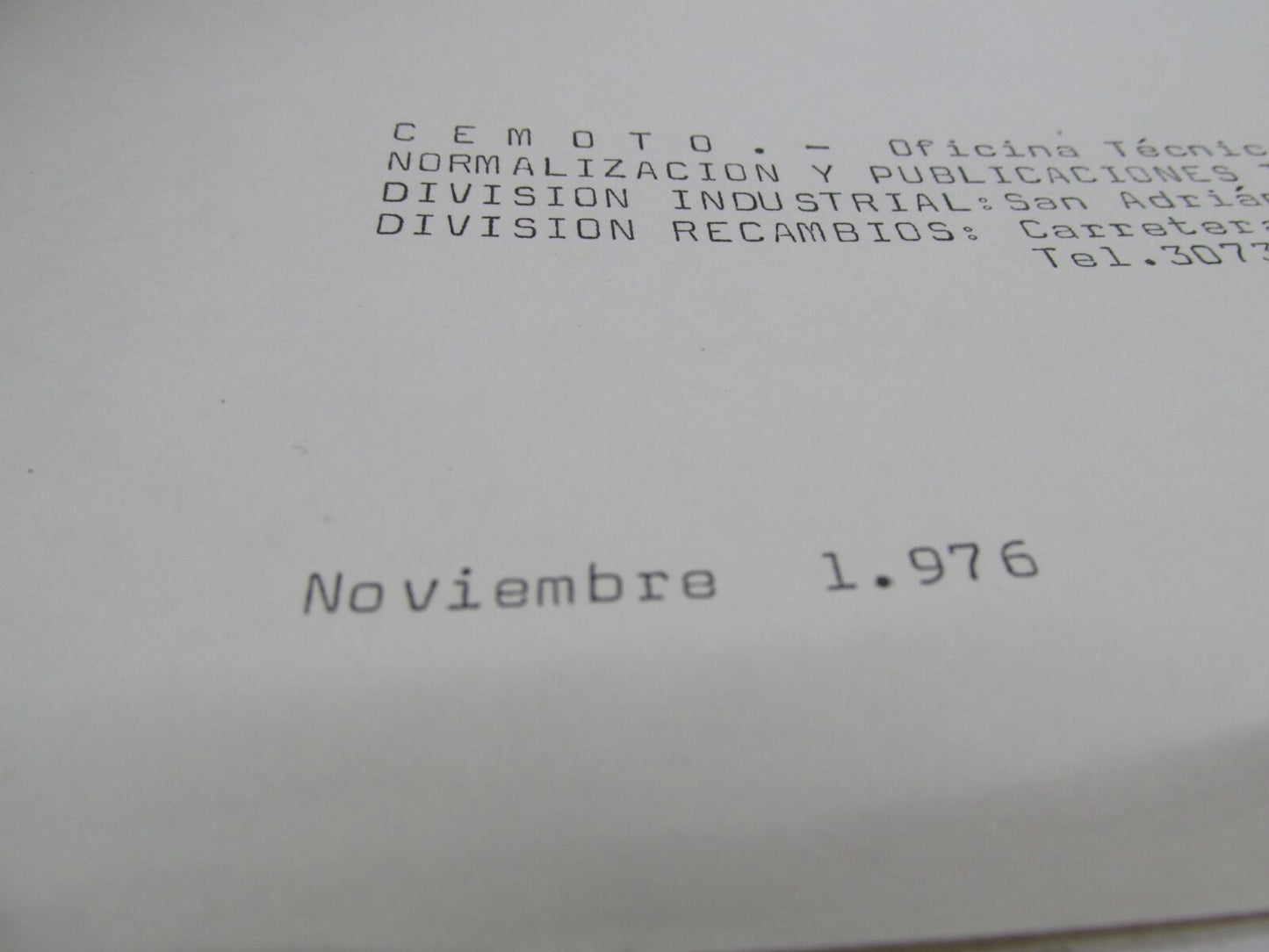 Bultaco Original Factory 1976 Alpina 187-188 Catalog Parts List 187.32-117