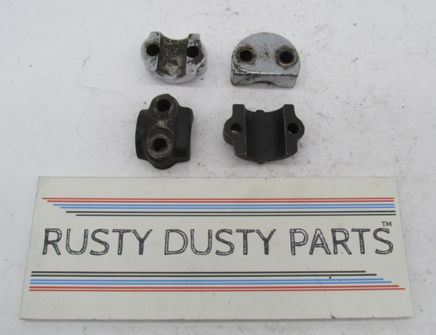 Mixed lot of Vintage BSA Triumph TR6 T140 T120 Front Axle Fork Clamps Caps