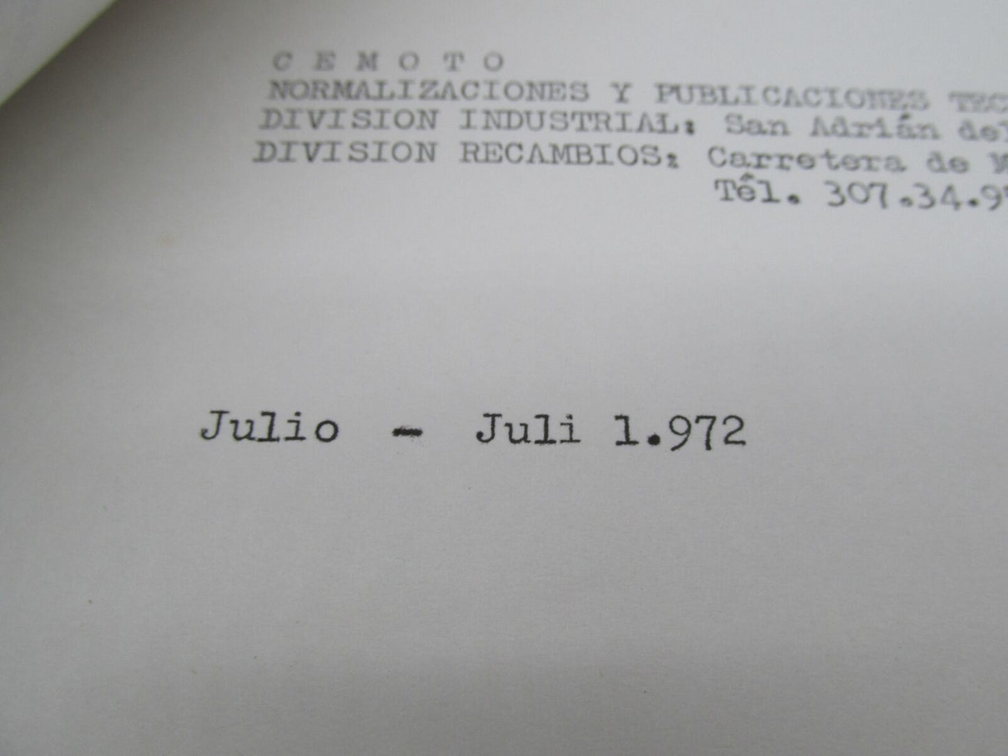 Bultaco Original Factory 1972 Sherpa T Parts Catalog List Manual 91.32-117